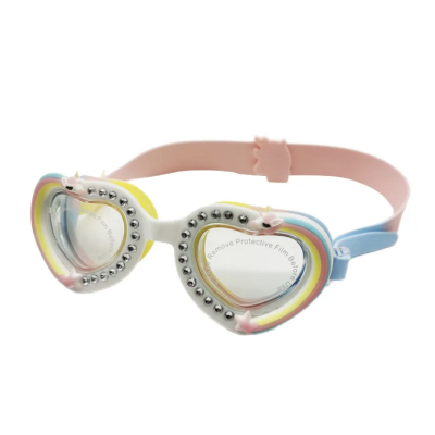 Duikbril hart glitter pastel