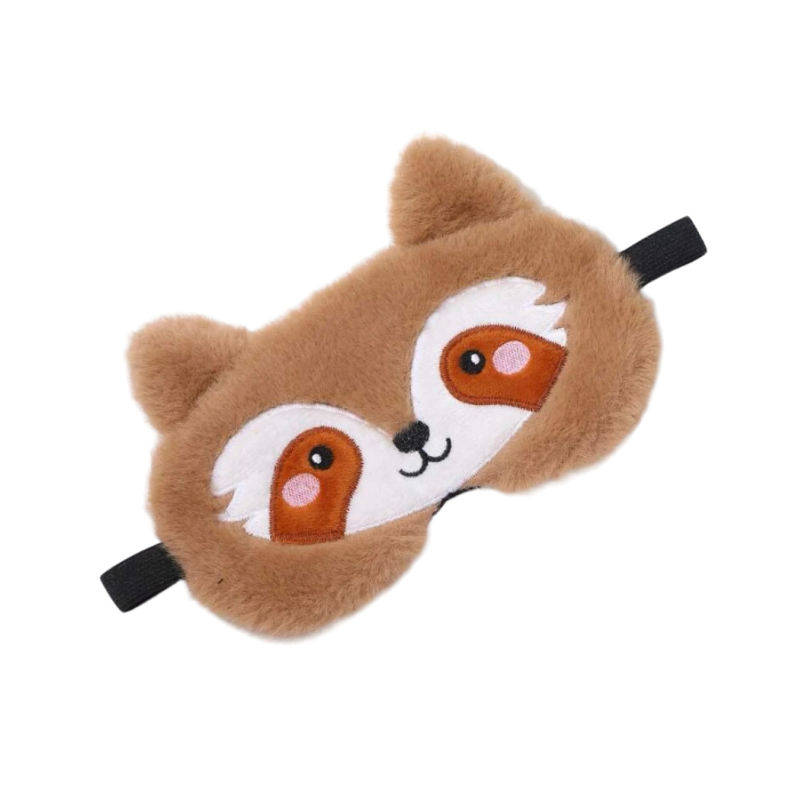 Slaapmasker vos bruin