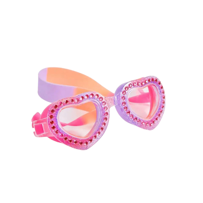 Duikbril hart glitter roze