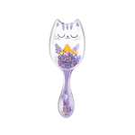 Haarborstel kat paars mini