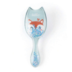 Haarborstel vos blauw mini