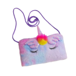 Crossbody/ schoudertasje unicorn paars