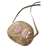 Gouden paillettentasje met strik