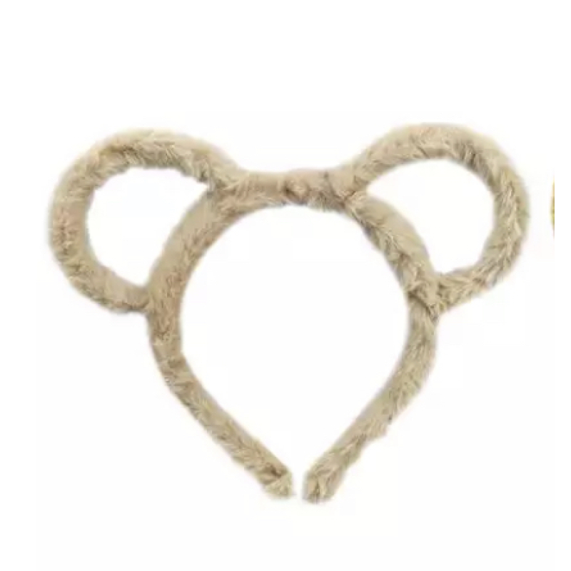 Haarband fluffy oortjes zand