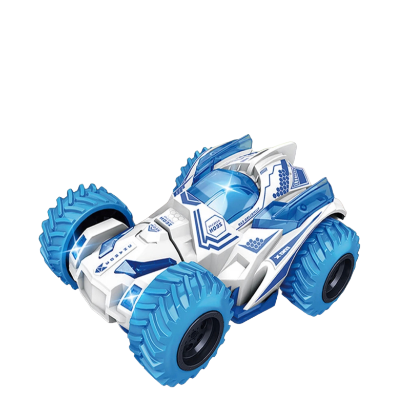 Fabs World stuntauto blauw/wit