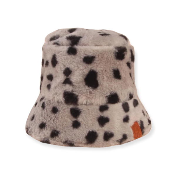 Kinder muts panter grijs