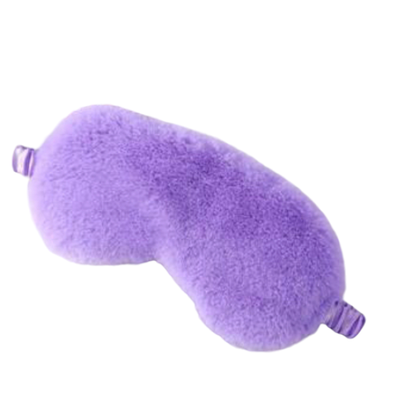 Slaapmasker fluffy paars