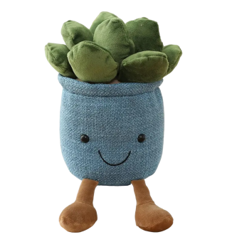 Kawaii knuffel plantje blauw