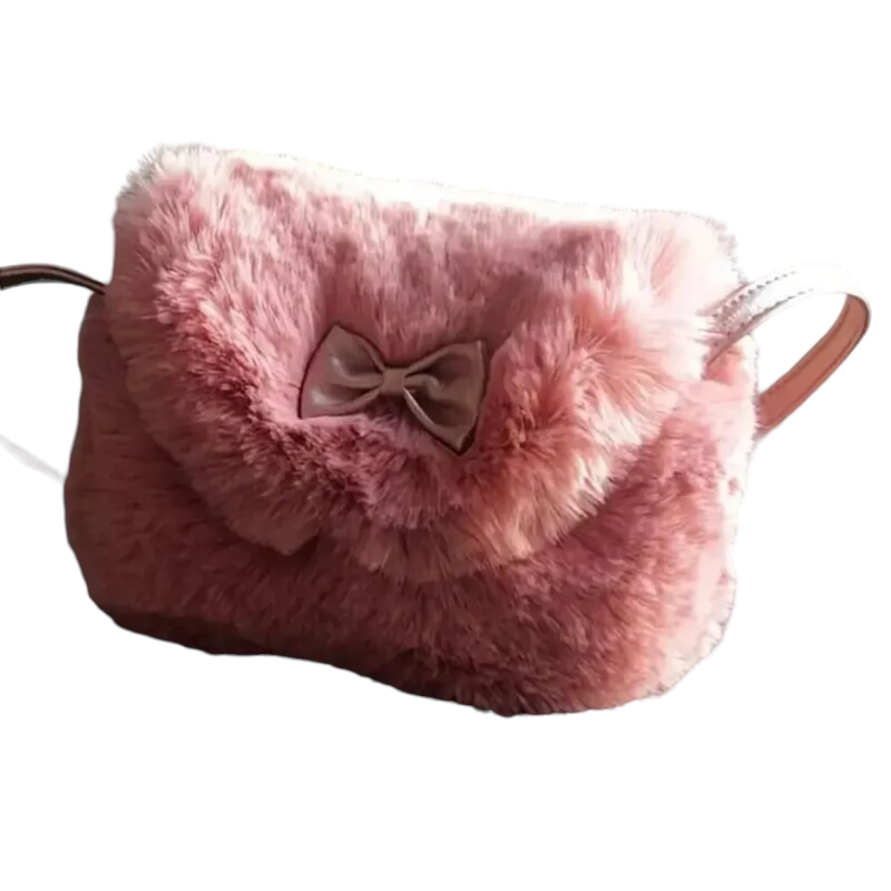 Crossbody tasje fluffy fraise