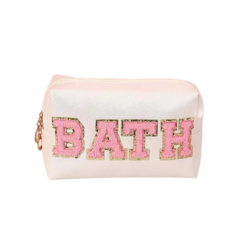 Make-up tas/toilettas BATH white