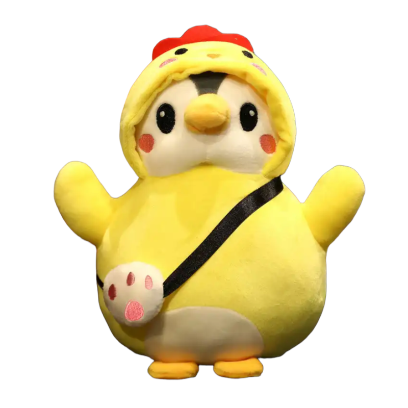 Kawaii knuffel pinguin kip