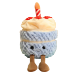 Kawaii knuffel cupcake lichtblauw