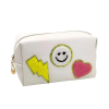 Make-up tas/ toilettas/ etui SMILEY offwhite