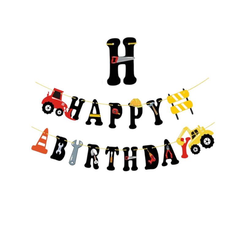 Papieren slinger Happy Birthday Graafmachines II