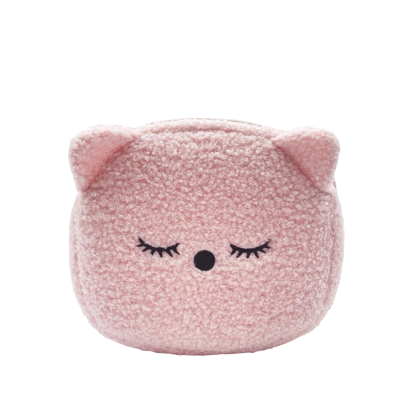 Klein fluffy kitten tasje roze