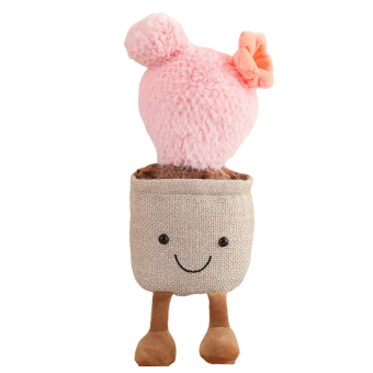 Kawaii knuffel plantje cactus roze