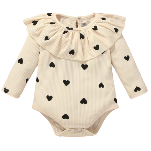 Romper hartjesprint met kraag