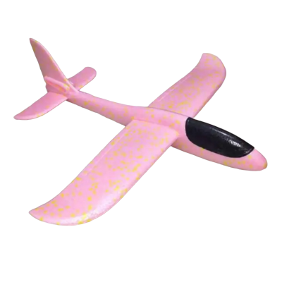 Fabs World foam (zweef)vliegtuig XL lichtroze