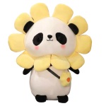 Kawaii knuffel panda bloem