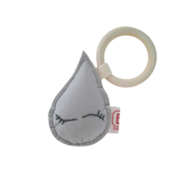 Bijtring regendruppel grijs