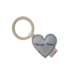 Bijtring hart grijs