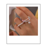 Drie x kralen ringen parels