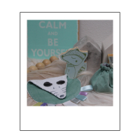 Labeldoek muis licht roze