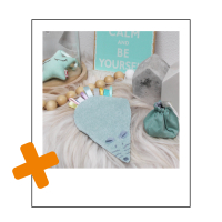 Labeldoek muis licht roze