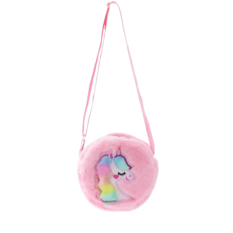 Crossbody tasje unicorn rond roze