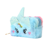  portemonnee fluffy unicorn regenboog blauw