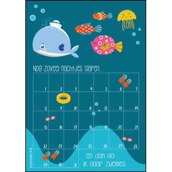 Aftelkalender A4 zwemles