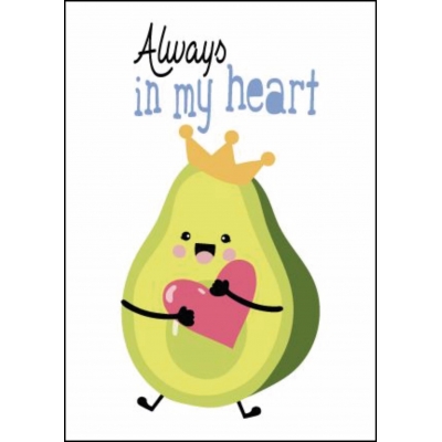 Ansichtkaart Avocado always in my heart