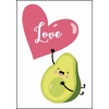 Ansichtkaart Avocado love