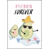 Ansichtkaart Avocado friends forever