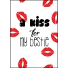 Ansichtkaart Kiss for my bestie