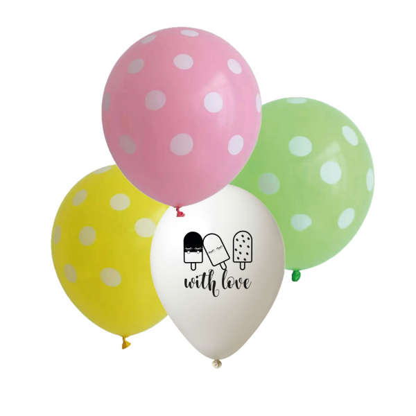 Ballonnen IJsje/ stippen zomer
