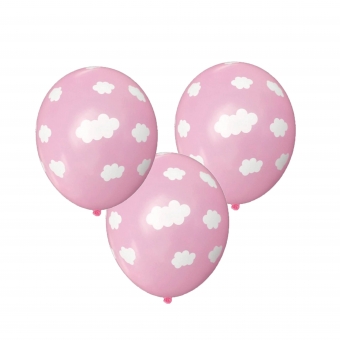 Ballonnen wolkjes roze