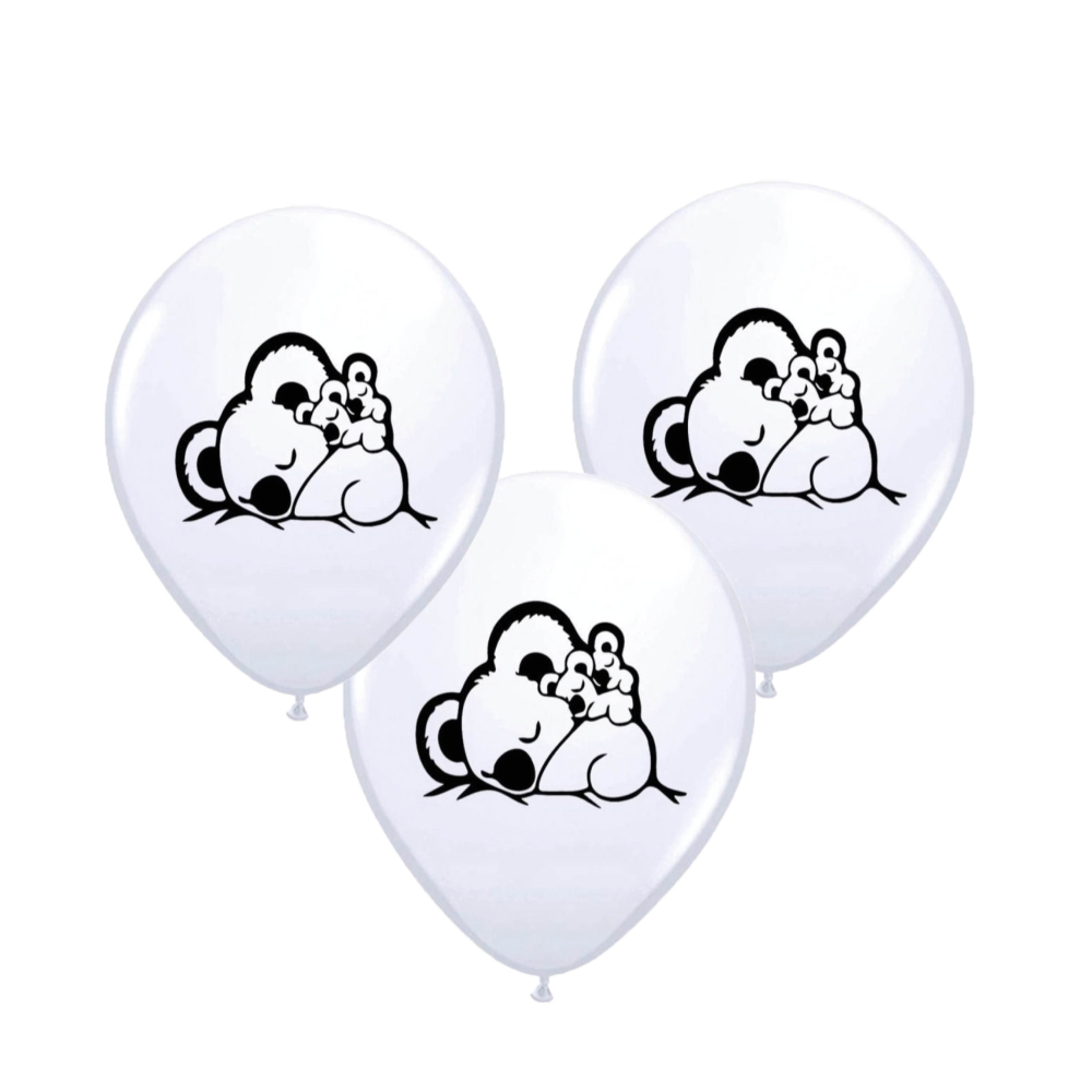 Ballonnen koala wit