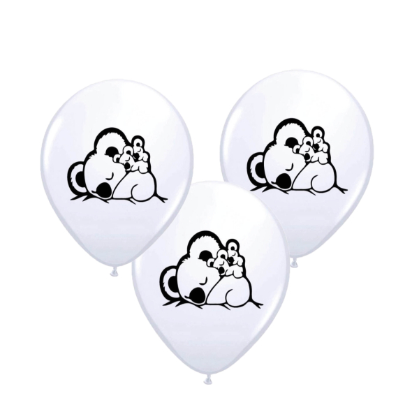 Ballonnen koala wit