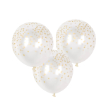 Ballonnen transparant met gouden stip