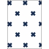Fabulous World Behang Cross wit en donker blauw 67104-5