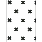 Fabulous World Behang Cross wit en zwart 67104-6