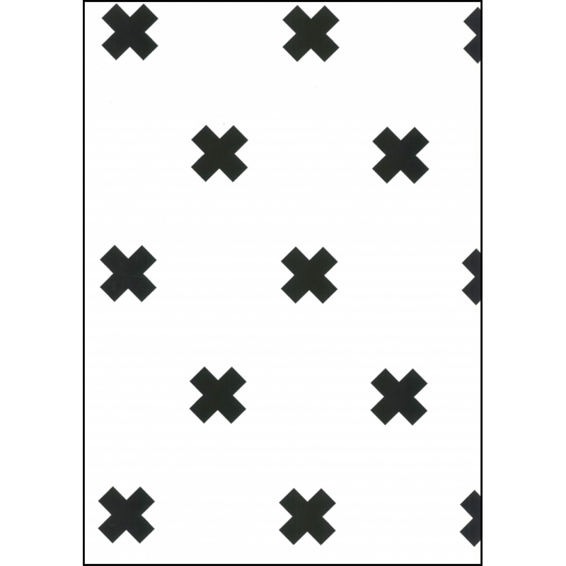 Fabulous World Behang Cross wit en zwart 67104-6