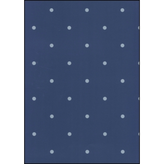 Fabulous World Behang Dots donker blauw 67105-2