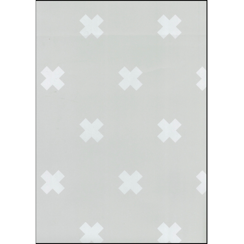 Fabulous World Behang Cross grijs en wit 67104-1