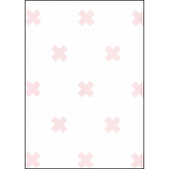 Fabulous World Behang Cross wit en roze 67104-3