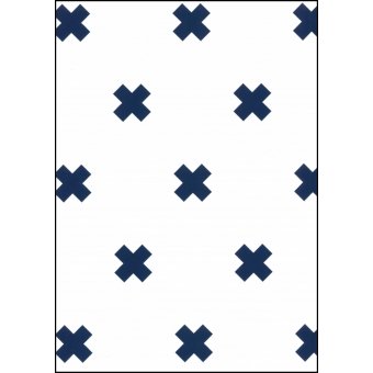 Fabulous World Behang Cross wit en donker blauw 67104-5 Fabulous World Behang Cross wit en donker blauw 67104-5