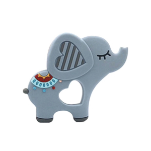 Siliconen bijtring olifant grijs