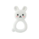 Siliconen bijtring konijn wit