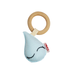 Bijtring regendruppel blauw